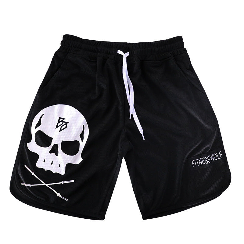 Summer men's shorts tide brand loose large size mesh straight five-point pants men's quick-drying breathable running sports pants