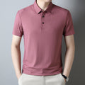 POLO shirt men's 2023 summer new high quality lapel T-shirt light business casual short-sleeved men and women work clothes ice silk