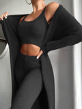 Real shots in stock! 2020 European and American new sexy V-neck plush short vest and trousers three-piece set for women