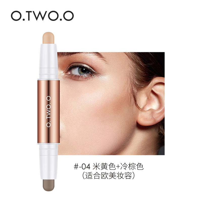 O.TWO.O Glow Shaping Light and Shadow Double-ended Contouring Stick Clavicle Shadow Pen Face Three-dimensional Highlight Concealer SC030