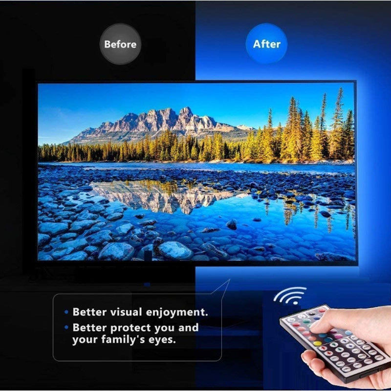 hot sale 5050rgb computer tv light strip amazon tv background led light strip 5v usb light strip set