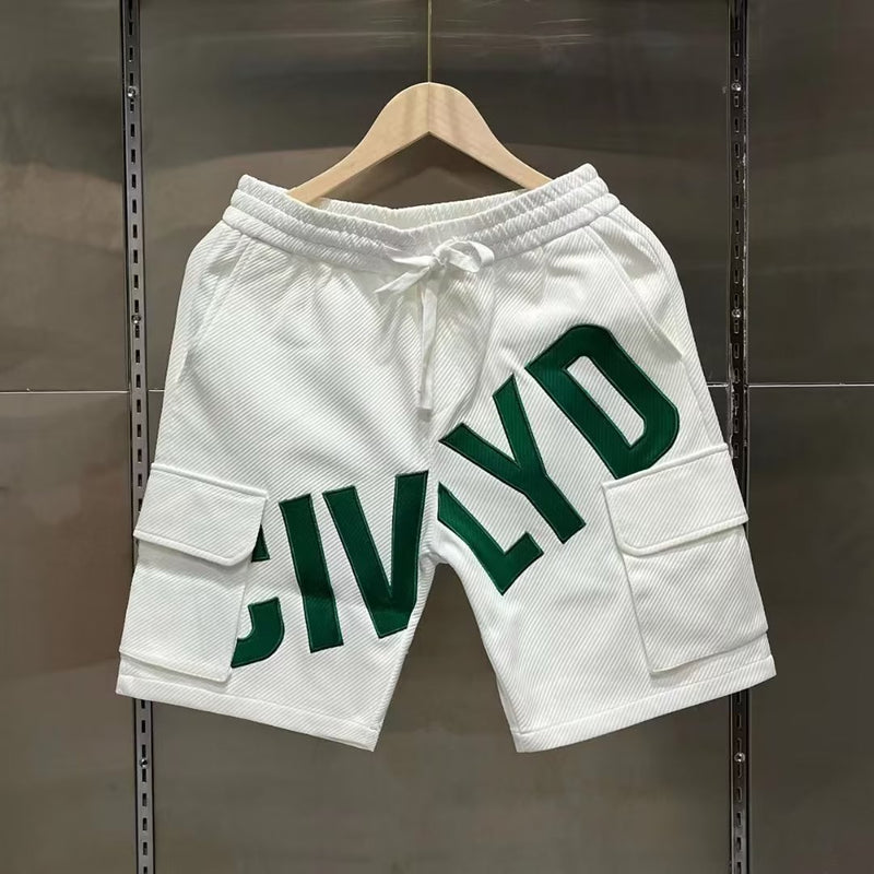 Youth Popular Shorts Casual Pants Trendy Fashion Brand Printed Summer Loose Sports Pants Straight Men