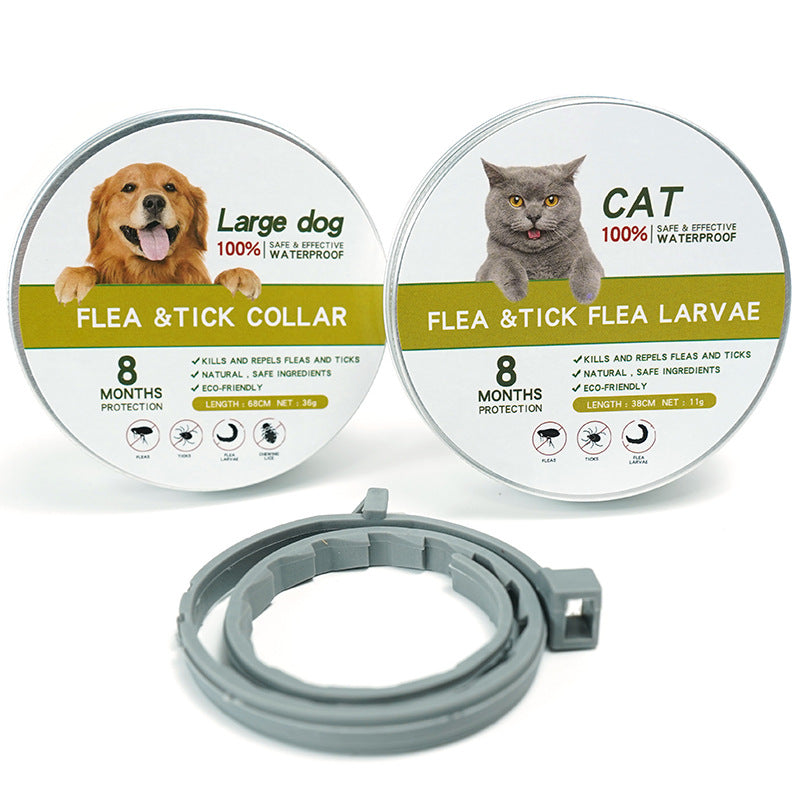 Cross-border pet cat and dog repellent collar flea repellent mosquito repellent dog collar flea repellent necklace waterproof strip factory direct sales