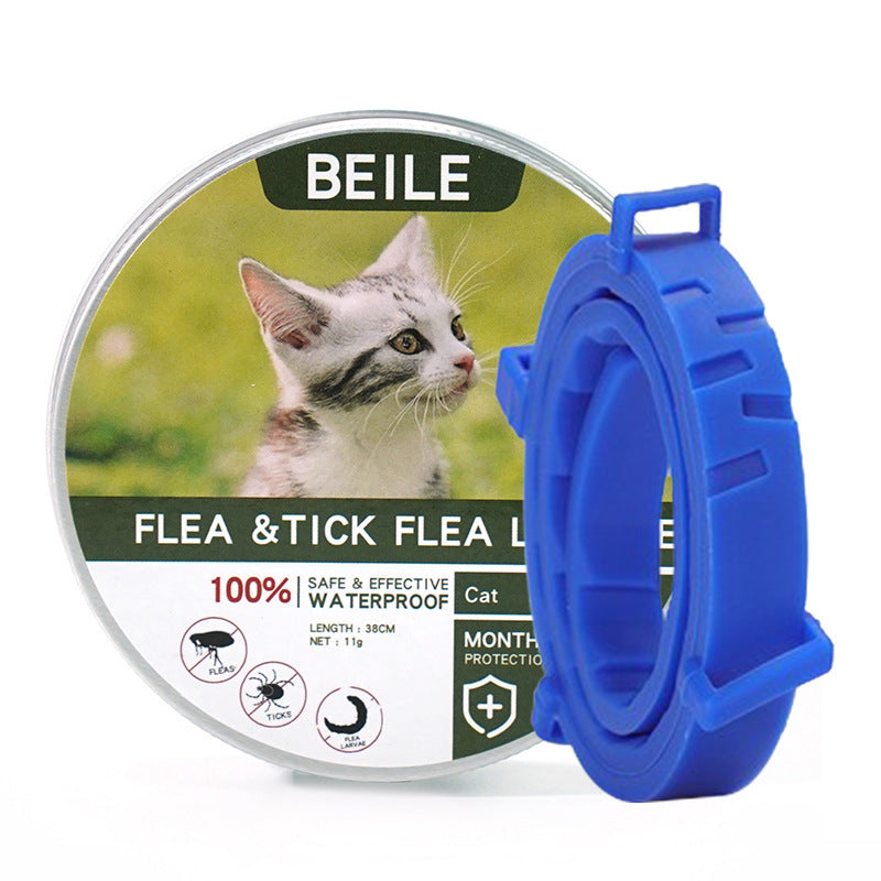 Cross-border pet cat and dog repellent collar flea repellent mosquito repellent dog collar flea repellent necklace waterproof strip factory direct sales