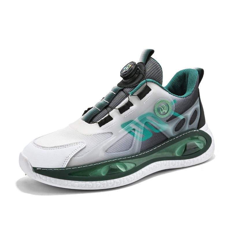Sports shoes men's swivel buttons foreign trade large size daddy shoes couple running machine armor shoes men's shoes factory direct sales