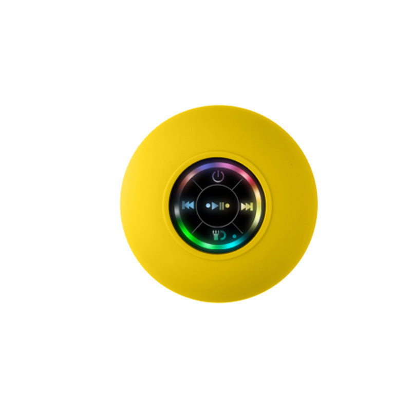 Big Suction Cup Waterproof Bluetooth Speaker LED Light Illuminating Waterproof Bathroom Bluetooth Speaker Portable Bluetooth Speaker