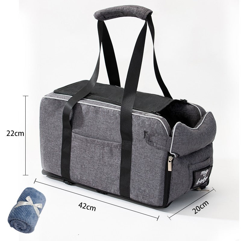 Cross-border popular car center control kennel dog kennel four seasons universal cat kennel supplies dog car mat pet car kennel manufacturer