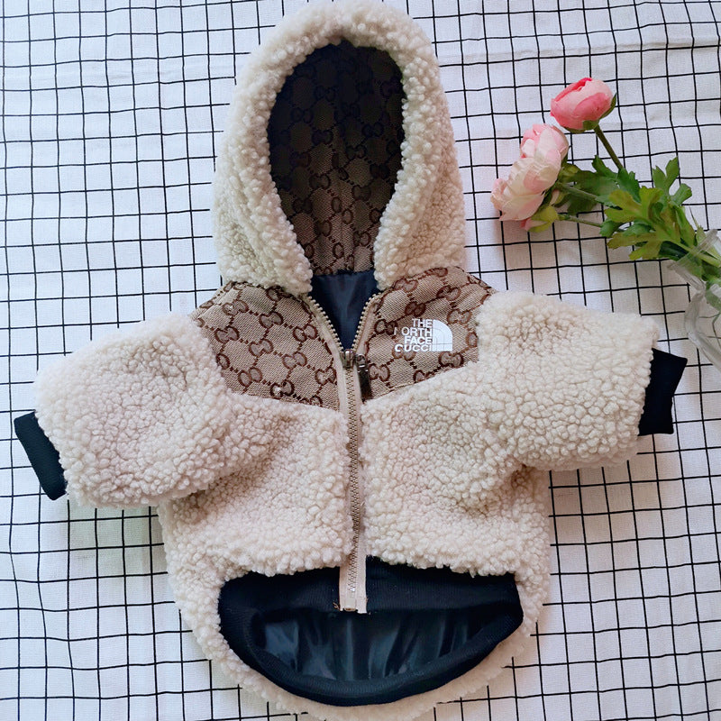 Trendy brand pet coat foreign trade autumn and winter warm new clothes puppy clothing French Dou Teddy Bichon Schnauzer