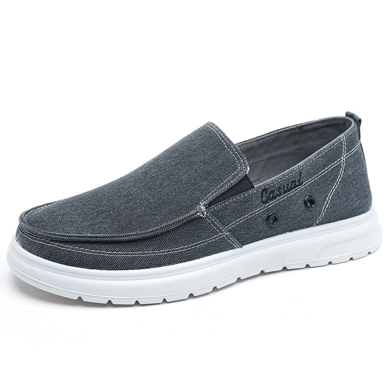 Men's Shoes Foreign Trade 48 Size Men's Slip-On Casual Canvas Shoes Lightweight Soft Sole Dad's Shoes Driving Shoes