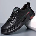 Men's shoes 2023 autumn new British fashion genuine leather casual white shoes men's trendy all-match slip-on sneakers