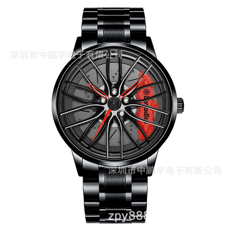 Watch wholesale manufacturers cross-border hot style quartz watch wheel watch waterproof men's watch car creative watches