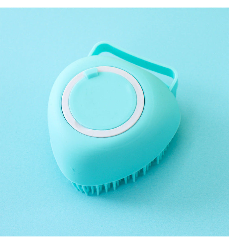 Baby pet safe baby soft hair shampoo brush bath household silicone bath brush bath artifact massage brush
