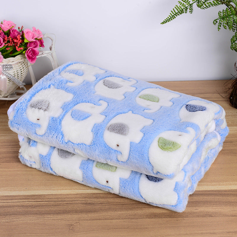 Wholesale pet blanket four seasons universal blanket warm flannel paw print blanket cat dog blanket dog seat cushion
