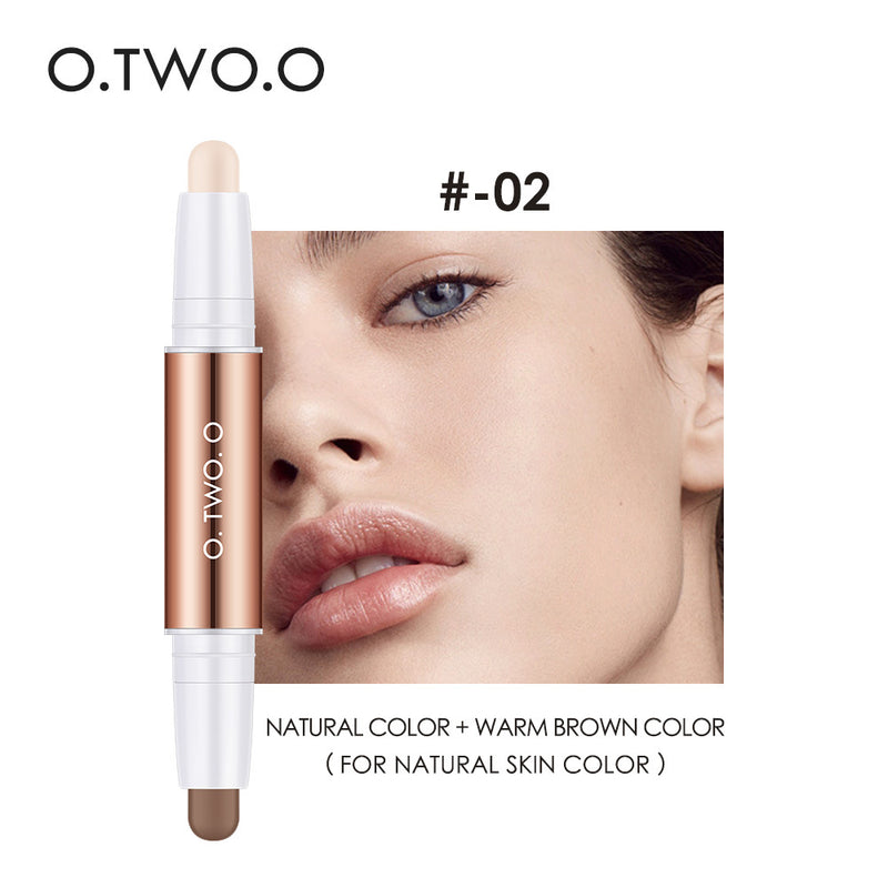 O.TWO.O Glow Shaping Light and Shadow Double-ended Contouring Stick Clavicle Shadow Pen Face Three-dimensional Highlight Concealer SC030