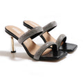 Sandals and slippers women's summer 2022 fashion wear crystal stilettos all-match comfortable solid color word with rhinestone slippers