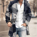 Plaid men's coat 2022 new product foreign trade wish coat European station Amazon windbreaker AliExpress wool wool wholesale