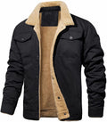 2023 cross-border autumn and winter new men's jackets lamb wool plus velvet cotton workwear casual jackets for men