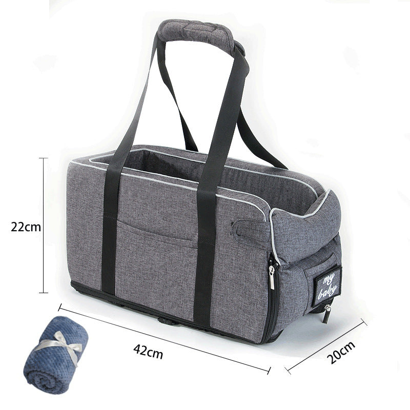 Cross-border popular car center control kennel dog kennel four seasons universal cat kennel supplies dog car mat pet car kennel manufacturer