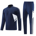 Half zipper long sleeve trousers suit training suit club basic football uniform jersey long zipper logo foreign trade