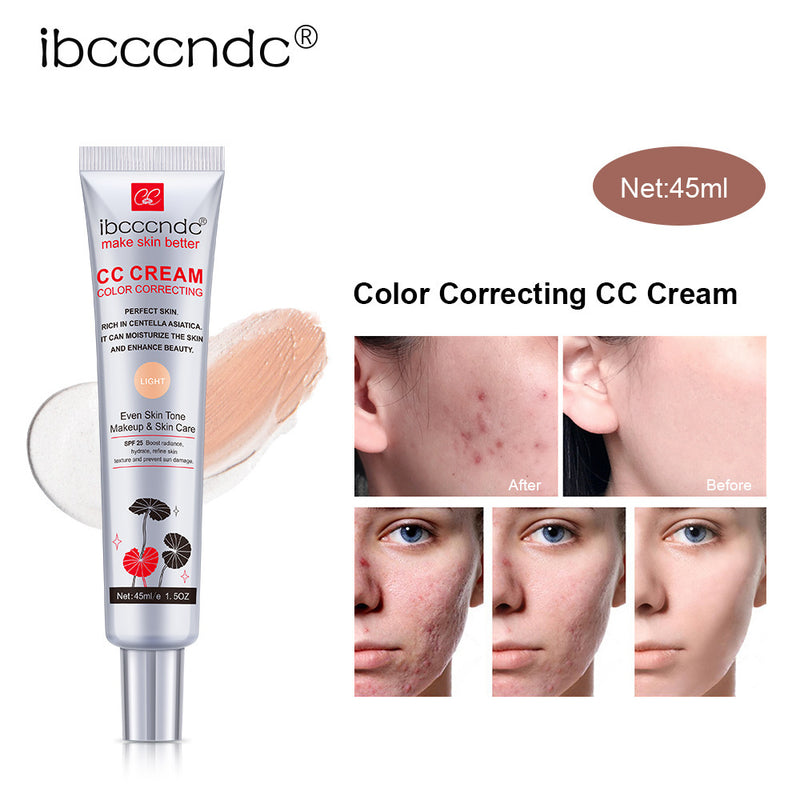 ibcccndc centella asiatica CC cream concealer chi long-lasting invisible pore bao wet brightening primer before makeup