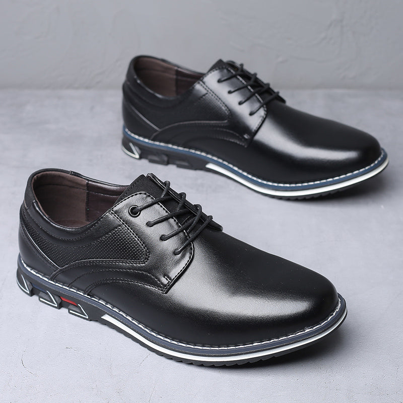 Autumn men's shoes 2023 new trendy business formal shoes British style men's casual leather shoes large size shoes 48