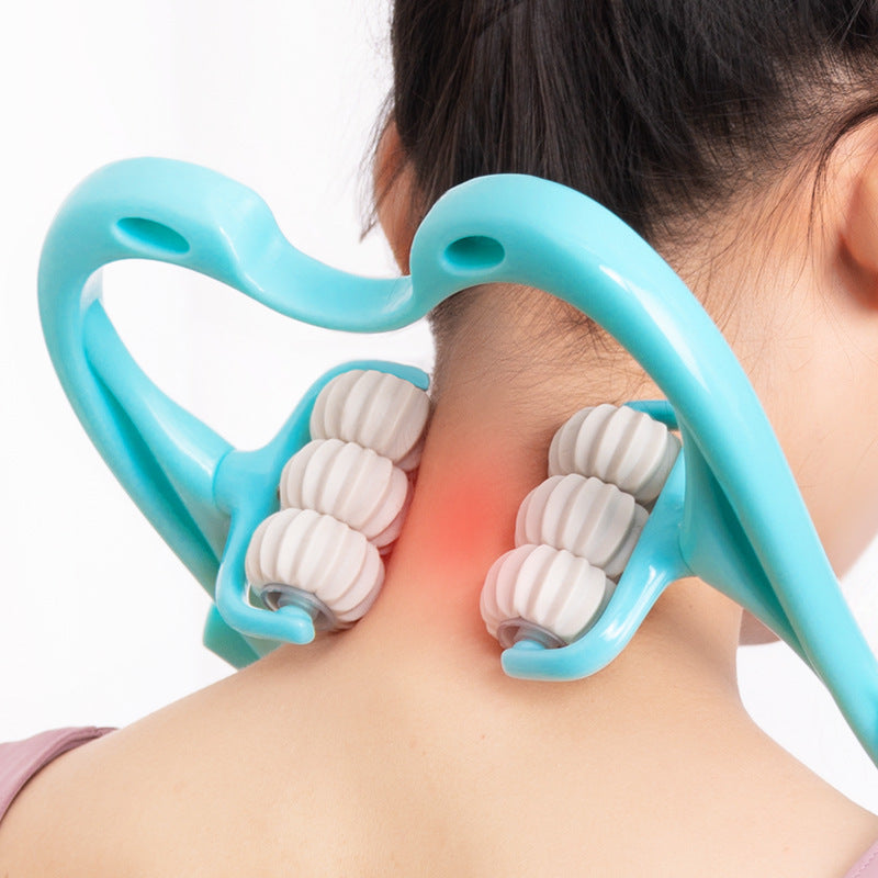 Cervical spine massager multi-functional kneading roller ball manual clamp neck shoulder neck massager roller shoulder massager