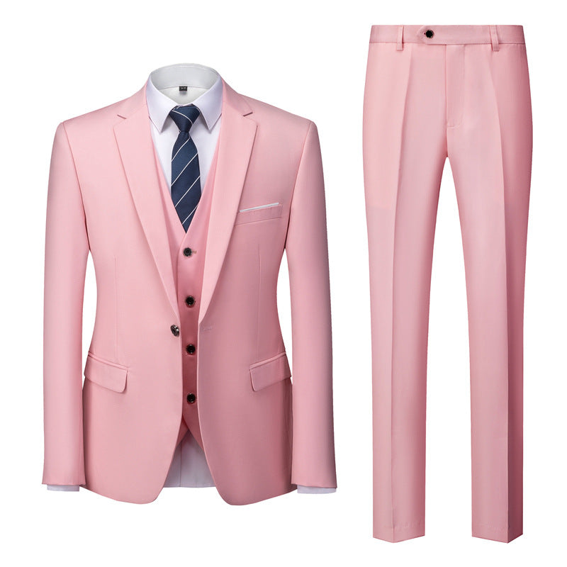 Amazon's cross-border hot-selling men's Korean-style slim-fit suit suit men's large size business casual groom's dress suit