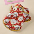 Pet clothes autumn and winter new warm festive Tang suit foreign trade dog clothes lucky cat elk New Year Christmas clothes