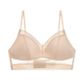 No steel ring big breast women's underwear sexy big open back beautiful back U-shaped bra summer one-piece thin invisible bra