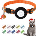 Suitable for Apple Airtag tracker protective case pet reflective belt bell fish bone pendant collar cat collar