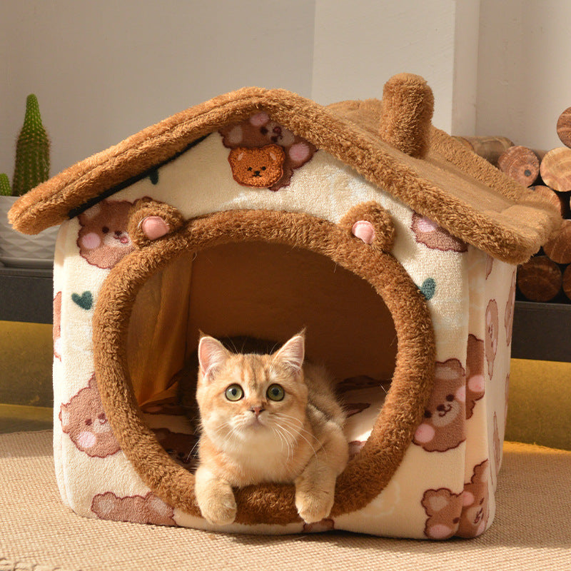 Manufacturer wholesale cat nest, cat villa, kennel house, universal for all seasons, internet celebrity closed cat house, pet supplies