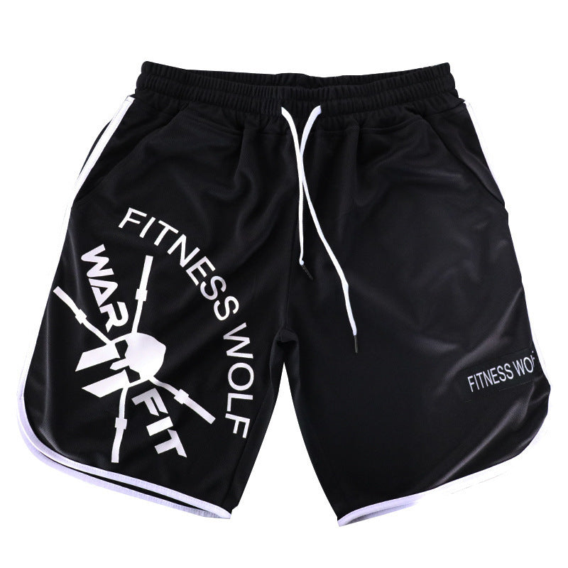 Summer men's shorts tide brand loose large size mesh straight five-point pants men's quick-drying breathable running sports pants