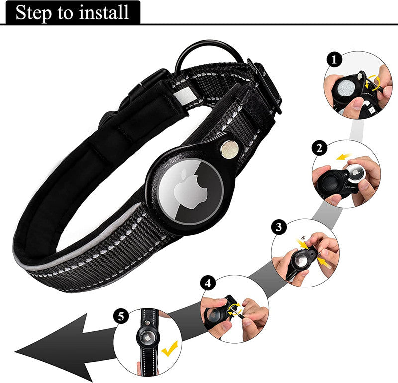 Cross-border hot sale for Airtag cat collars, Airtag pet collars, Airtag reflective anti-lost collars