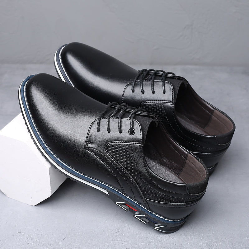 Autumn men's shoes 2023 new trendy business formal shoes British style men's casual leather shoes large size shoes 48