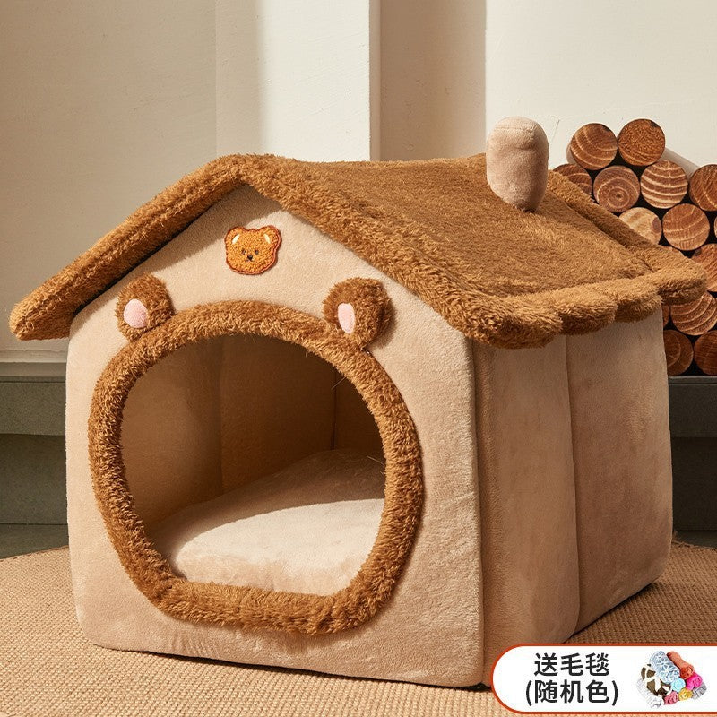 Manufacturer wholesale cat nest, cat villa, kennel house, universal for all seasons, internet celebrity closed cat house, pet supplies