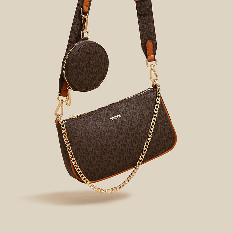 Three-in-one mahjong small bag fashionable old flower 2022 new style shoulder bag messenger bag female all-match wholesale