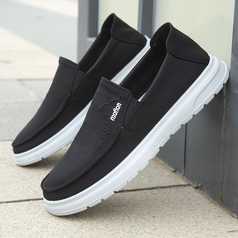 Men's Shoes Foreign Trade 48 Size Men's Slip-On Casual Canvas Shoes Lightweight Soft Sole Dad's Shoes Driving Shoes