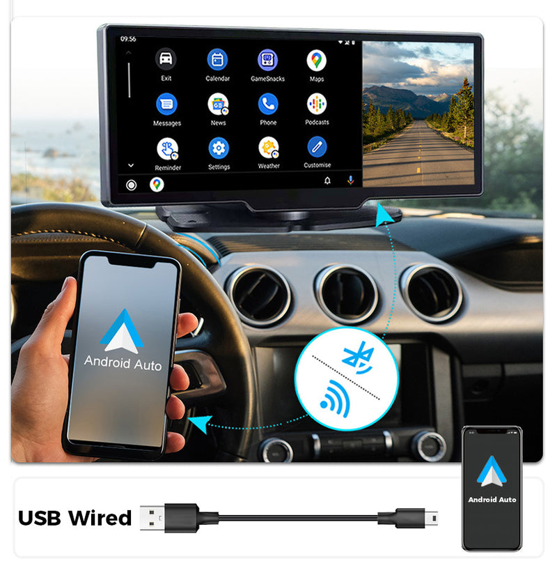 10.26 Smart screen CARPLAY navigation HICAR Bluetooth AndroidAuto4K center console driving recorder