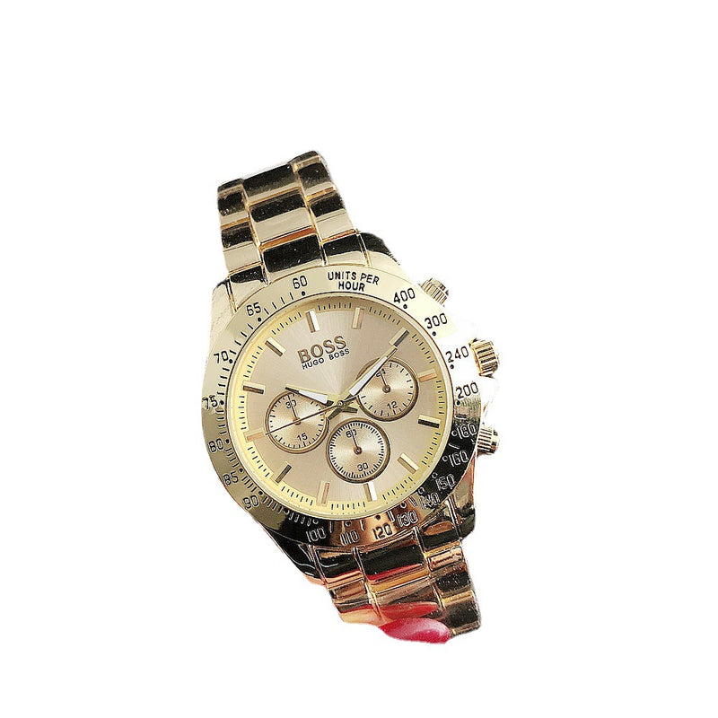 AliExpress Explosive Watch BOS Steel Belt Alloy Men's Watch Versatile Fashion Watch Women's Quartz Watch One Dropshipping
