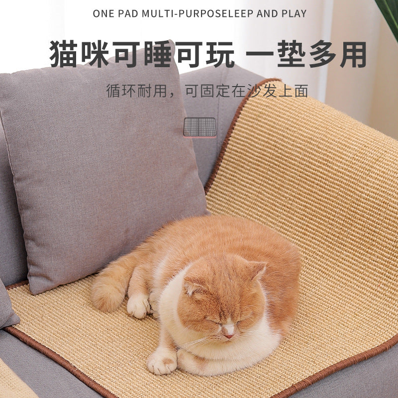 Factory direct sales sisal mat pet cat scratch board protection sofa anti-cat scratch wear-resistant grinding claws no dandruff cat supplies