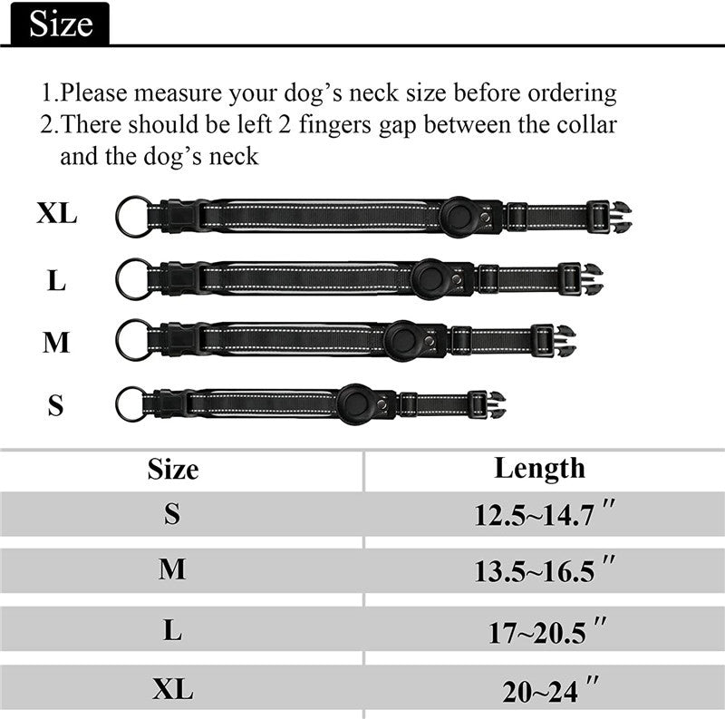 Cross-border hot sale for Airtag cat collars, Airtag pet collars, Airtag reflective anti-lost collars