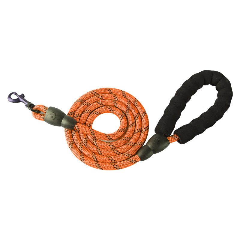 Cross-border pet leash anti-explosion punching dog leash reflective round rope dog chain leash dog leash not tight hand leash