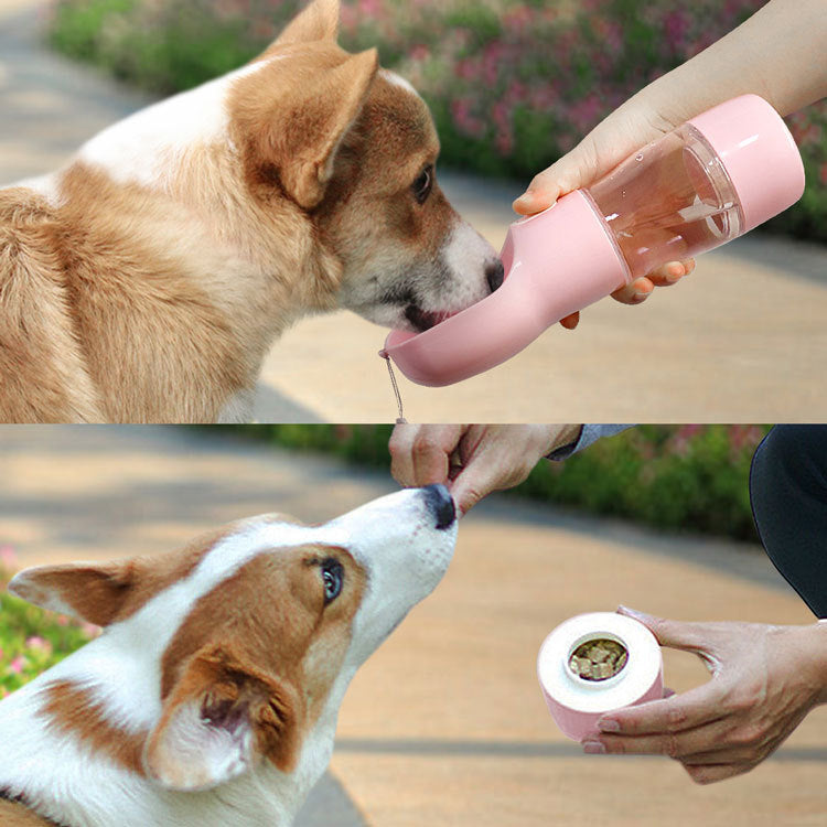 Go out portable pet cat and dog dual-use water food cup accompanying drinking water device feeding dual-use one
