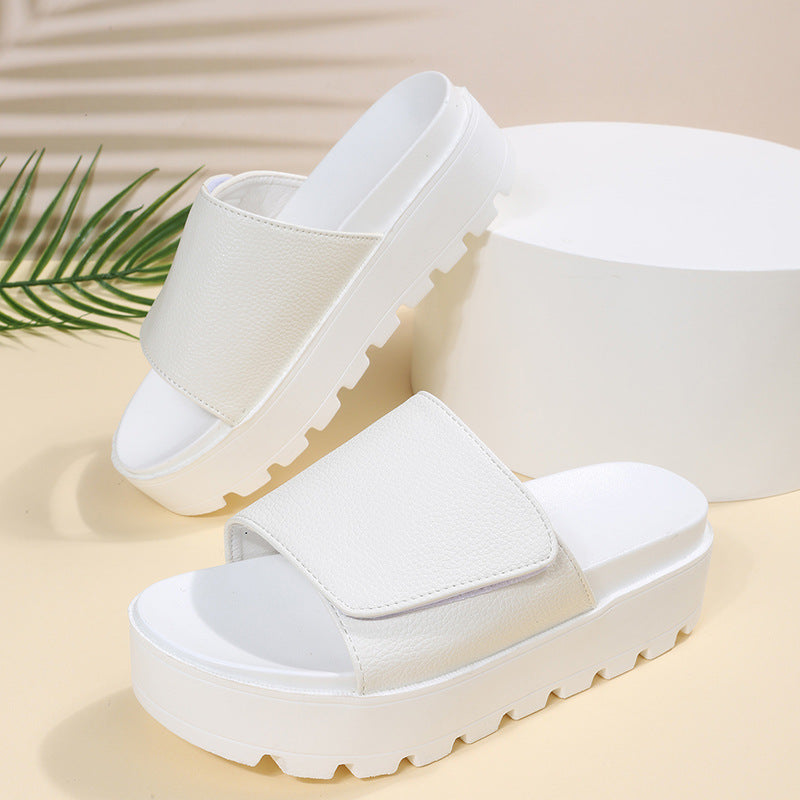 Foreign trade women's shoes 2022 summer new fish mouth open-toe thick-soled sandals and slippers women's European and American women's large size beach sandals
