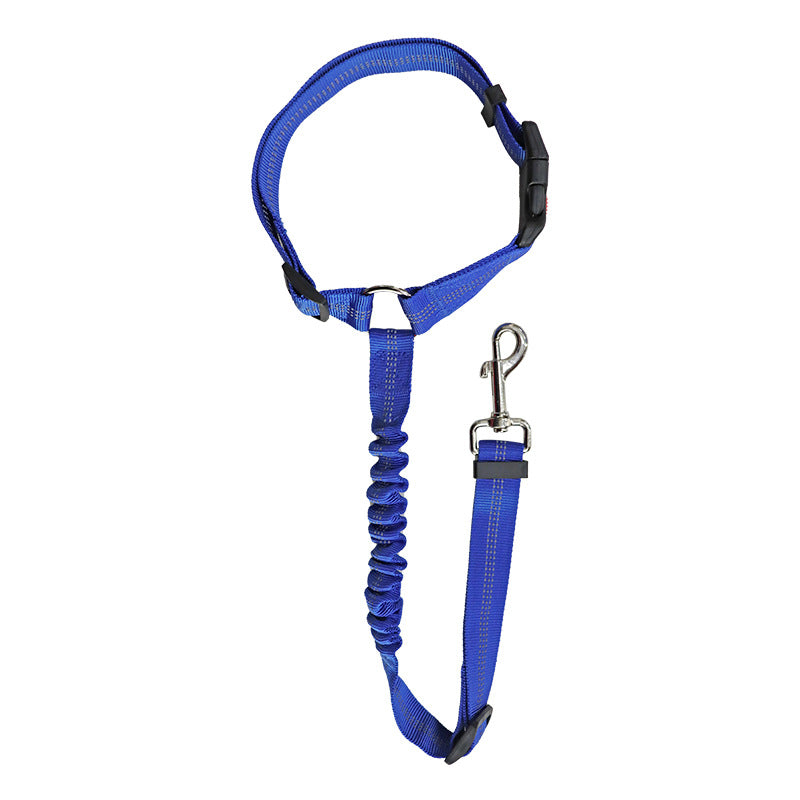 Pet car safety rope dog leash ring elastic retractable reflective strip dog leash wholesale
