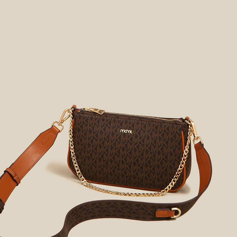 Three-in-one mahjong small bag fashionable old flower 2022 new style shoulder bag messenger bag female all-match wholesale