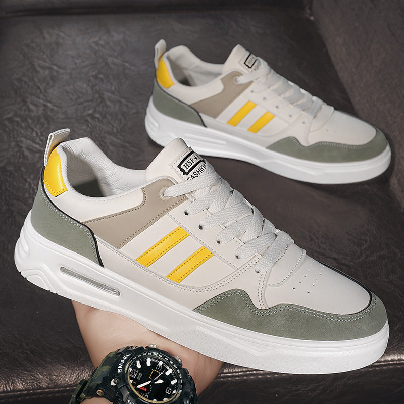Summer new style college style low-top breathable men's sneakers casual sports shoes trendy white shoes all-match