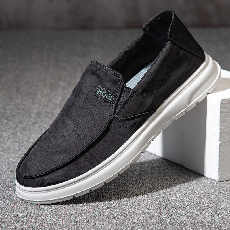 Men's Shoes Foreign Trade 48 Size Men's Slip-On Casual Canvas Shoes Lightweight Soft Sole Dad's Shoes Driving Shoes